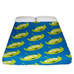 Pattern Aliens Fitted Sheet (queen Size) by artworkshop