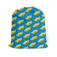 Pattern Aliens Drawstring Pouch (2xl) by artworkshop