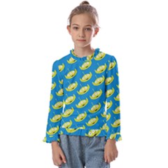 Pattern Aliens Kids  Frill Detail Tee