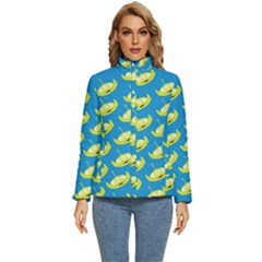 Pattern Aliens Women s Puffer Bubble Jacket Coat by artworkshop