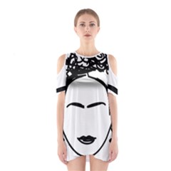 Frida Kahlo  Shoulder Cutout One Piece Dress by Sobalvarro