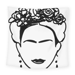 Frida Kahlo  Square Tapestry (large) by Sobalvarro