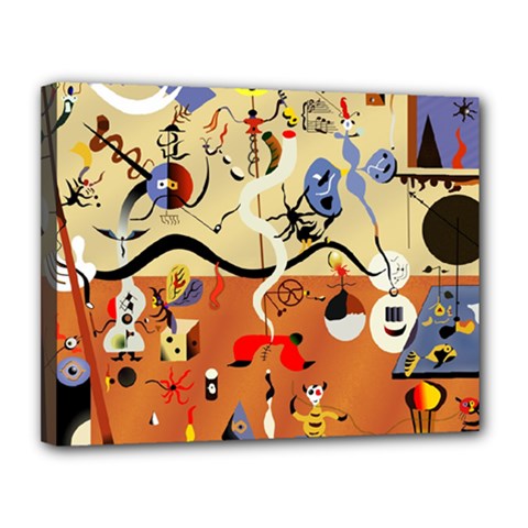 Carnival Of The Harlequin Art Canvas 14  X 11  (stretched)