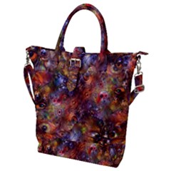 Fantasy Surreal Animals Psychedelic Pattern Buckle Top Tote Bag by danenraven