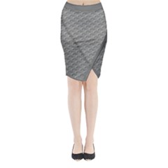 Gray Splashes Midi Wrap Pencil Skirt