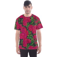 Seamless-pattern-with-colorful-bush-roses Men s Sport Mesh Tee