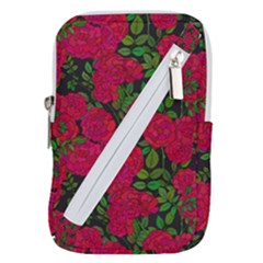 Seamless-pattern-with-colorful-bush-roses Belt Pouch Bag (small)