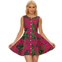 Seamless-pattern-with-colorful-bush-roses Sleeveless Button Up Dress View1