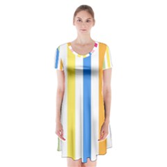 Stripes-g9dd87c8aa 1280 Short Sleeve V-neck Flare Dress