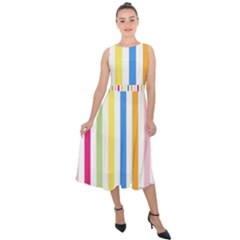 Stripes-g9dd87c8aa 1280 Midi Tie-back Chiffon Dress by Smaples