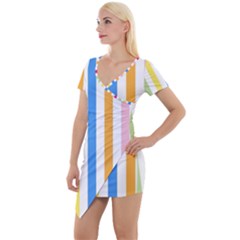 Stripes-g9dd87c8aa 1280 Short Sleeve Asymmetric Mini Dress