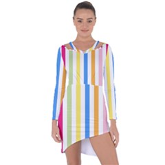 Stripes-g9dd87c8aa 1280 Asymmetric Cut-Out Shift Dress