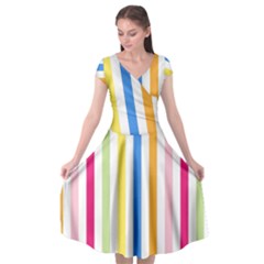 Stripes-g9dd87c8aa 1280 Cap Sleeve Wrap Front Dress