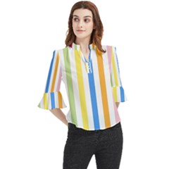 Stripes-g9dd87c8aa 1280 Loose Horn Sleeve Chiffon Blouse