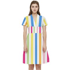 Stripes-g9dd87c8aa 1280 Short Sleeve Waist Detail Dress