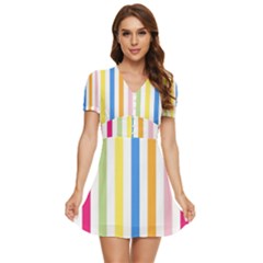 Stripes-g9dd87c8aa 1280 V-Neck High Waist Chiffon Mini Dress