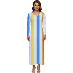 Stripes-g9dd87c8aa 1280 Long Sleeve Velour Longline Maxi Dress