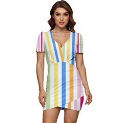 Stripes-g9dd87c8aa 1280 Low Cut Cap Sleeve Mini Dress