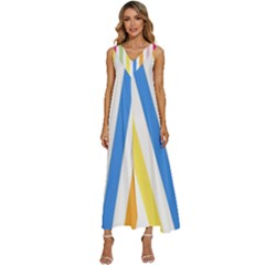 Stripes-g9dd87c8aa 1280 V-Neck Sleeveless Babydoll Dress