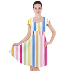 Stripes-g9dd87c8aa 1280 Cap Sleeve Midi Dress