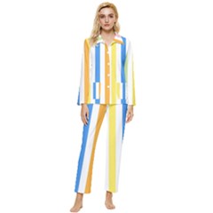 Stripes-g9dd87c8aa 1280 Womens  Long Sleeve Velvet Pocket Pajamas Set by Smaples