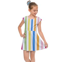 Striped Kids  Cap Sleeve Dress