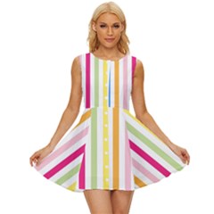 Striped Sleeveless Button Up Dress