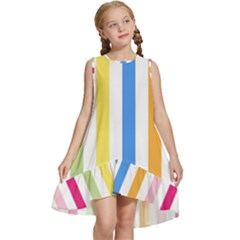 Striped Kids  Frill Swing Dress