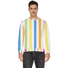 Striped Men s Fleece Sweatshirt