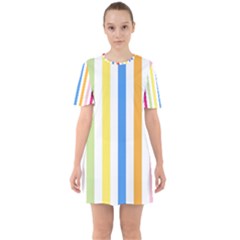 Striped Sixties Short Sleeve Mini Dress