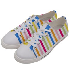 Striped Women s Low Top Canvas Sneakers