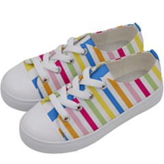 Striped Kids  Low Top Canvas Sneakers
