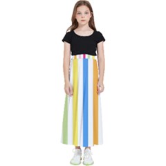 Striped Kids  Flared Maxi Skirt
