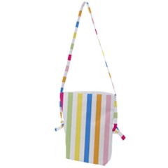 Striped Folding Shoulder Bag