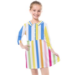 Striped Kids  Quarter Sleeve Shirt Dress