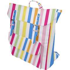 Striped Buckle Up Backpack
