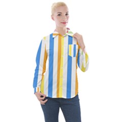 Striped Women s Long Sleeve Pocket Shirt