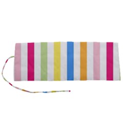 Striped Roll Up Canvas Pencil Holder (S)
