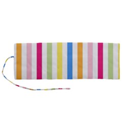 Striped Roll Up Canvas Pencil Holder (M)