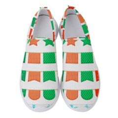 Christmas Bunting Banners Women s Slip On Sneakers by artworkshop