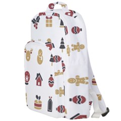Christmas Symbols Double Compartment Backpack