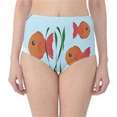 Fishbowl Fish Goldfish Water Classic High-waist Bikini Bottoms by artworkshop