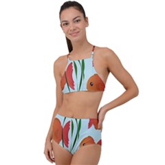 Fishbowl Fish Goldfish Water High Waist Tankini Set by artworkshop