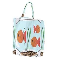 Fishbowl Fish Goldfish Water Giant Grocery Tote by artworkshop
