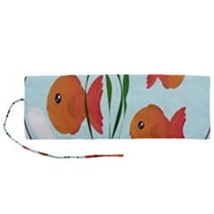 Fishbowl Fish Goldfish Water Roll Up Canvas Pencil Holder (m) by artworkshop