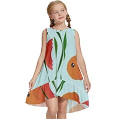 Fishbowl Fish Goldfish Water Kids  Frill Swing Dress by artworkshop