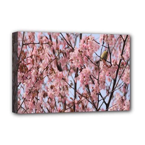 Japanese Sakura Background Deluxe Canvas 18  X 12  (stretched) by artworkshop