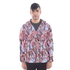 Japanese Sakura Background Men s Hooded Windbreaker by artworkshop