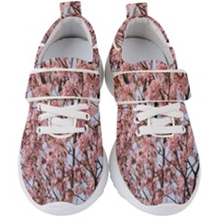 Japanese Sakura Background Kids  Velcro Strap Shoes by artworkshop