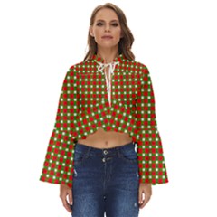 Lumberjack Plaid, Buffalo Plaid, Boho Long Bell Sleeve Top